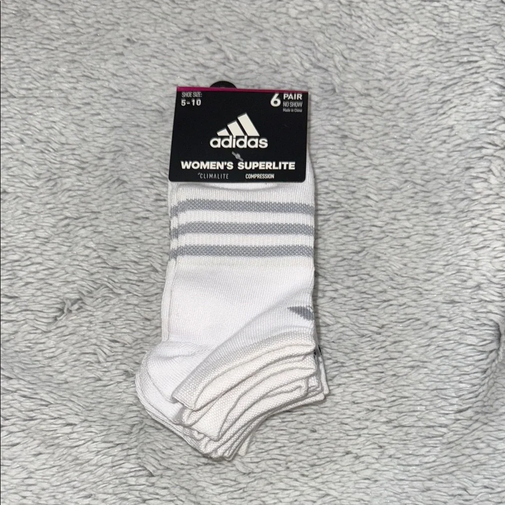 Adidas Women’s Superlite 6 Pairs of Socks-Authentic-NWT
